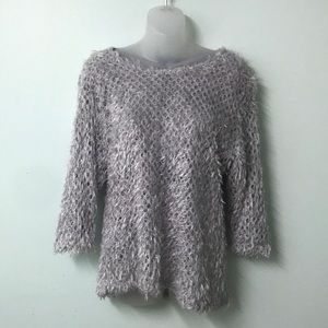 8/$25 🌺🌺3/4 length grey knitted sweater